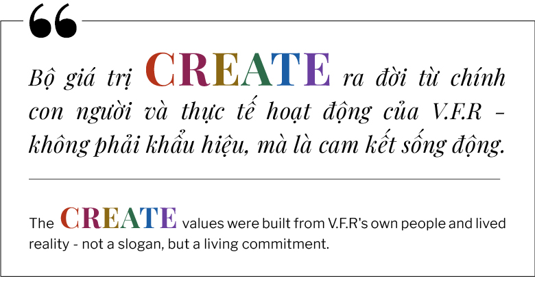 V.F.R CHÍNH THỨC CÔNG BỐ BỘ GIÁ TRỊ CỐT LÕI: C.R.E.A.T.E (3)