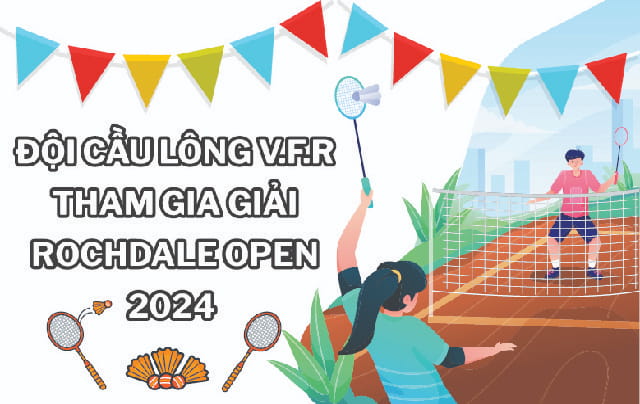 ĐỘI CẦU LÔNG V.F.R THAM GIA GIẢI ROCHDALE OPEN 2024