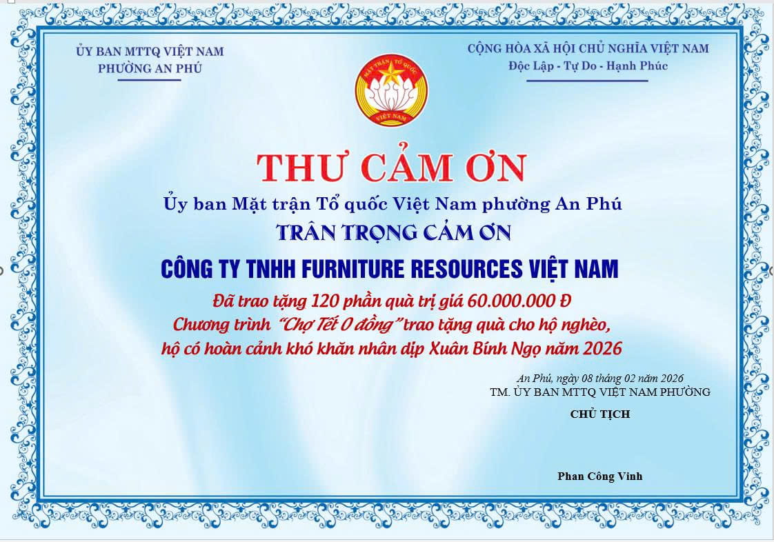 CÔNG ĐOÀN CƠ SỞ V.F.R TRAO 120 PHẦN QUÀ TẠI “CHỢ TẾT 0 ĐỒNG” PHƯỜNG AN PHÚ